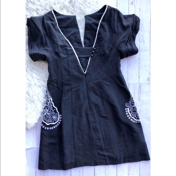 Nanette Lepore Black and white embroidered dress - Picture 5 of 7